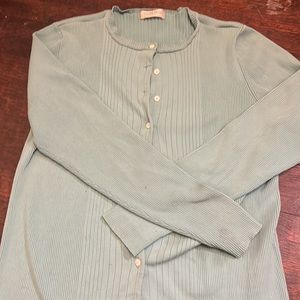 Louise triocot blue button up aesthetic preppy y2k
